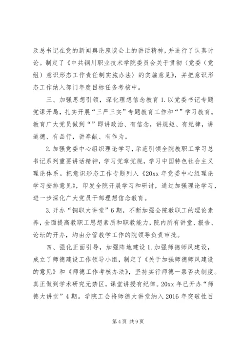 学校意识形态工作责任制落实情况自查自纠报告.docx