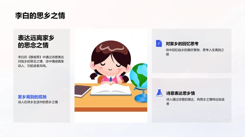 李白诗歌教学课PPT模板