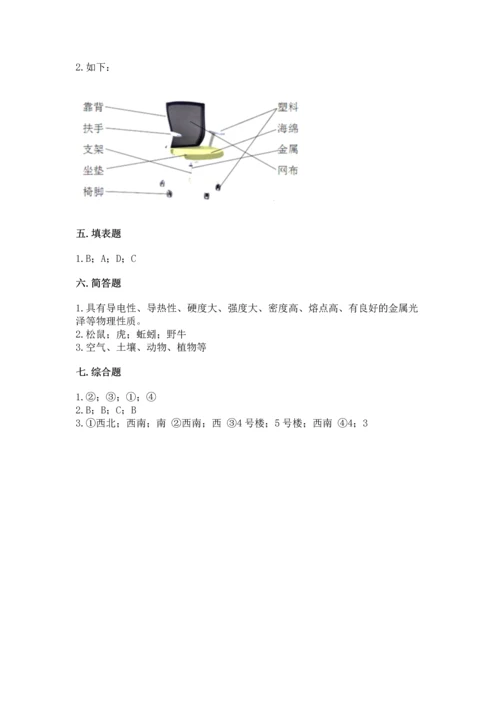 教科版科学二年级上册《期末测试卷》（全国通用）.docx