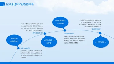 蓝色流程时间轴发展历程关系页