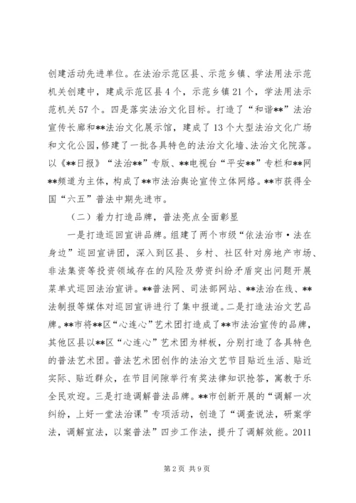 关于六五普法的调研及七五普法的思考.docx