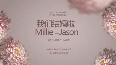 我们结婚啦婚礼纪念册电子相册PPT