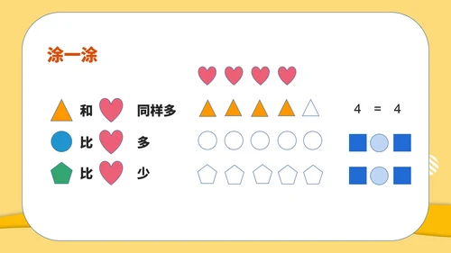 黄色扁平风一年级数学1-5的加减课件PPT模板