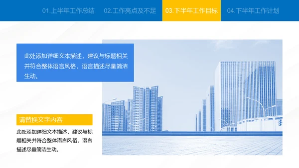 城市背景商业建设工作总结通用PPT模板
