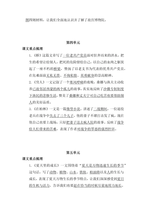 部编新人教版语文六年级上册期末必掌握课文重点梳理汇总.docx