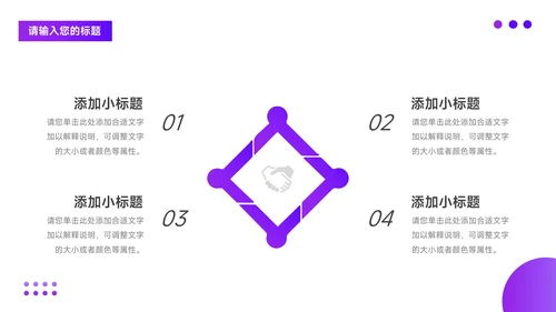 紫色简洁大气晋升陈述PPT模板