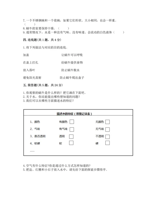 教科版一年级下册科学期末测试卷精品【典优】.docx