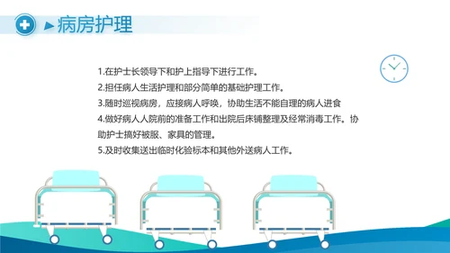 蓝色医疗工作情况汇报动态PPT