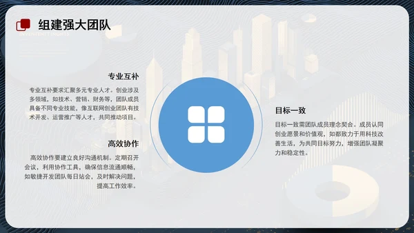 蓝色简约创业创新PPT模板