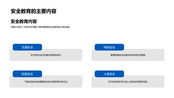 初二安全教育讲解PPT模板