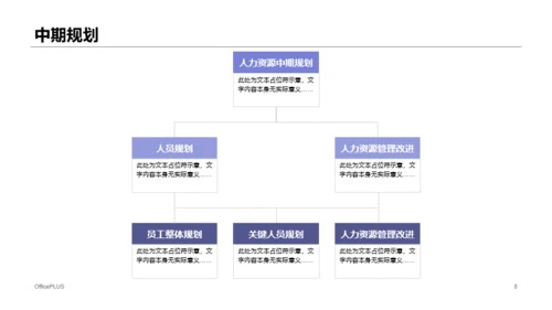 淡蓝色插画风上半年行政人事部工作总结PPT模板下载