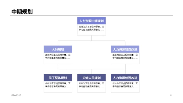 淡蓝色插画风上半年行政人事部工作总结PPT模板下载