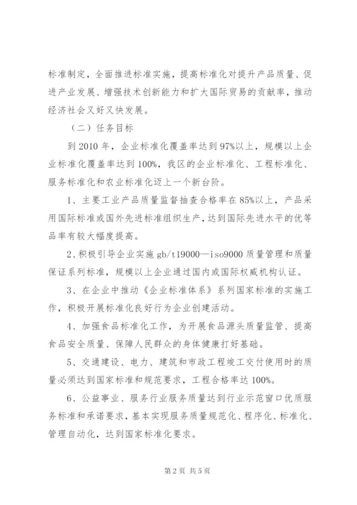 区加强标准化工作的意见.docx