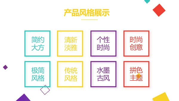 创意炫彩公司产品介绍宣传图片展示PPT动态