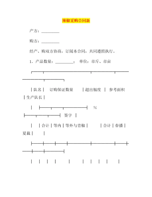 辣椒采购合同新