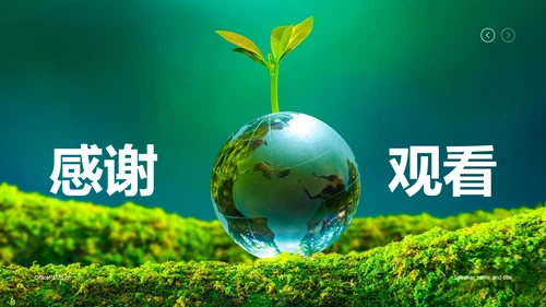 绿色现代商务世界环境日主题培训课件PPT
