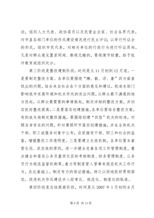 在市直机关四治四创活动动员会上的讲话.docx