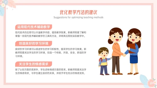 粉色小清新温馨花卉边框新教师心里培训心理健康阳光教育新教师新教师培训