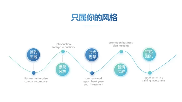 蓝色大气企业公司宣传动态PPT模板