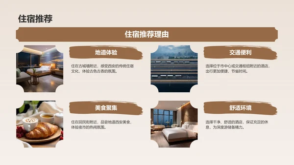 橙色复古风西安热门历史景点深度游计划PPT模板