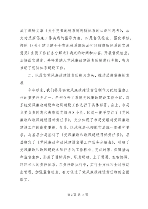 市地税局党风廉政建设工作情况汇报.docx