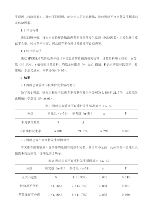 社区医院转诊输液的风险与防范措施1.docx