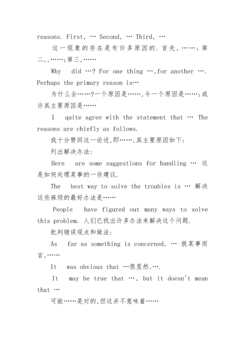 高考英语作文必背万能句子.docx