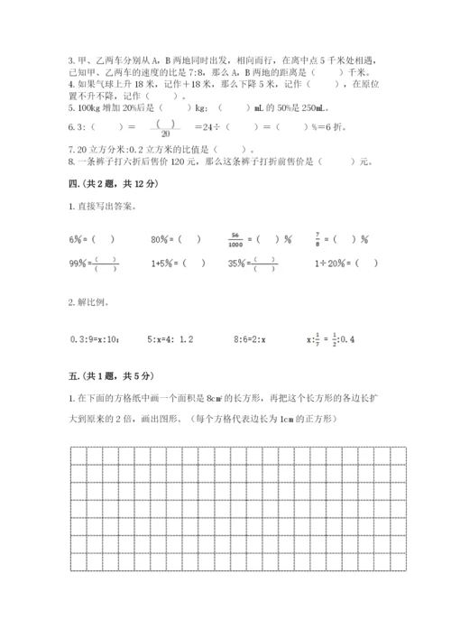 人教版六年级数学小升初试卷【研优卷】.docx