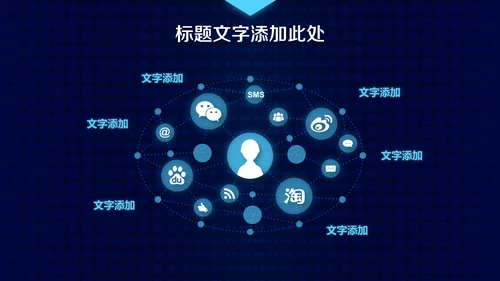 蓝色科技大数据云计算通用PPT模板
