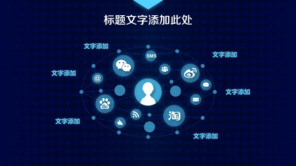 蓝色科技大数据云计算通用PPT模板