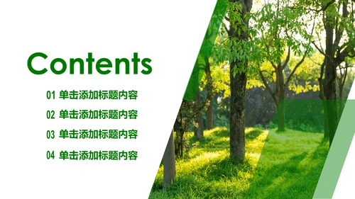 绿色森林湿地环境保护生态森林森业PPT模板