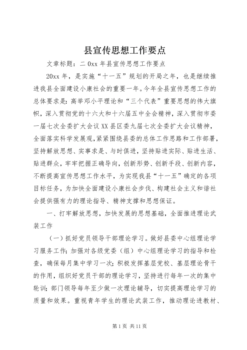 县宣传思想工作要点 (3).docx