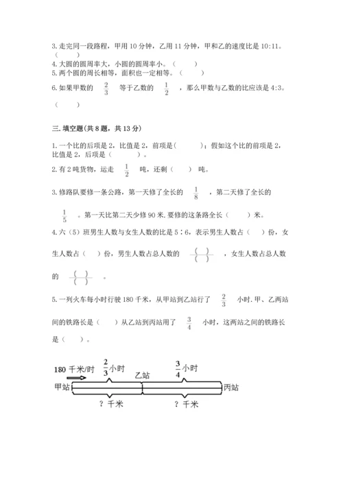 人教版六年级上册数学期末测试卷（网校专用）word版.docx