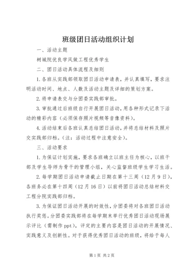 班级团日活动组织计划.docx