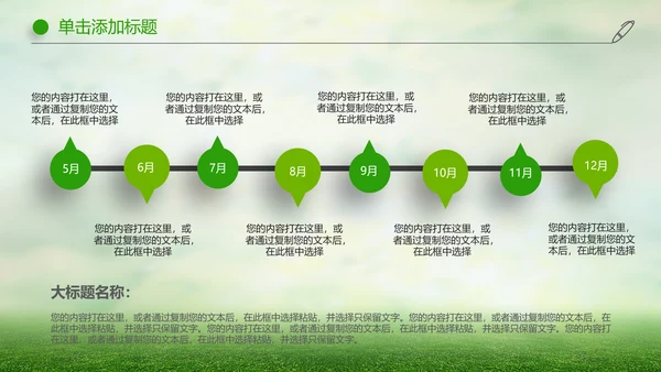 绿色清新微立体安全生产动态PPT模板