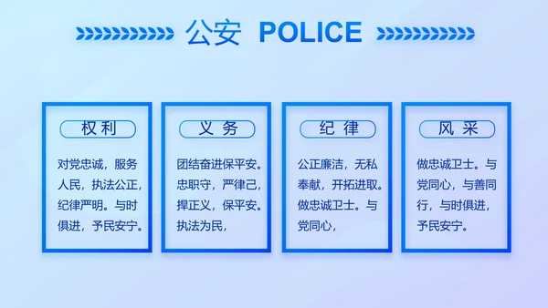 蓝色大气公安警察案件汇报动态PPT