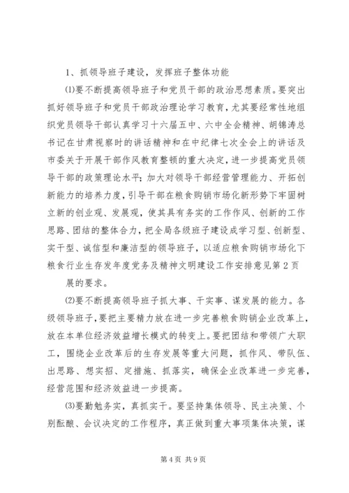 年度党务及精神文明建设工作安排意见.docx
