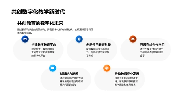 数字教学实践PPT模板