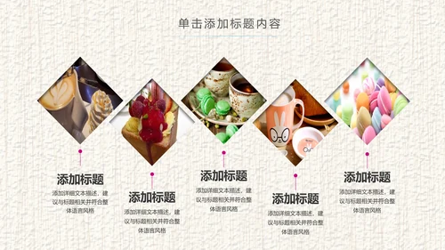 水彩美食美味甜点休闲下午茶宣传介绍PPT