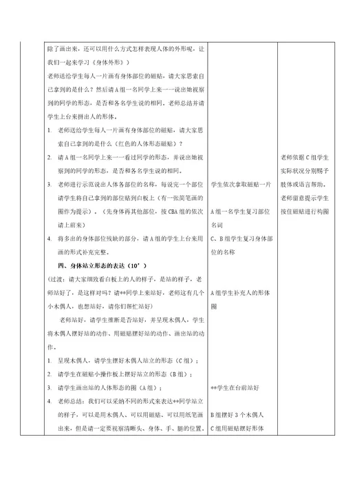 培智绘画与手工《身体外形》教案1