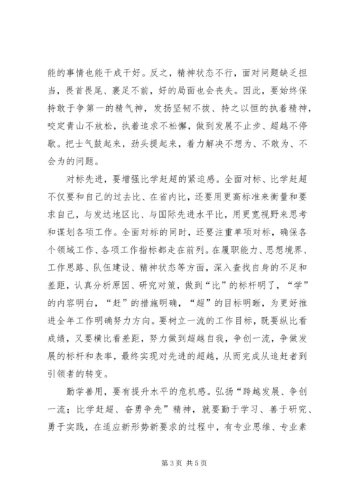 学习弘扬“跨越发展争创一流比学杆超奋勇争先”精神有感 (3).docx