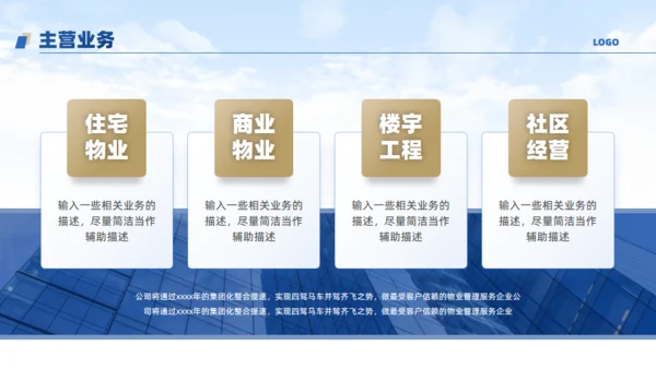 物业公司宣传介绍通用PPT模板