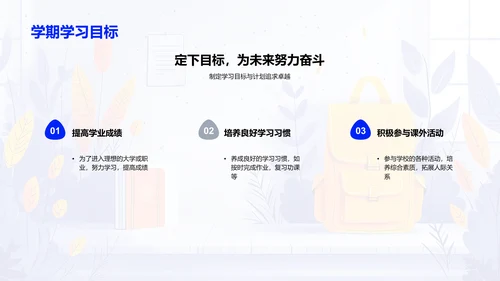 高中生活适应指南PPT模板