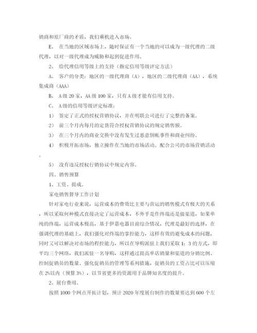 精编之家电销售督导工作计划范文.docx