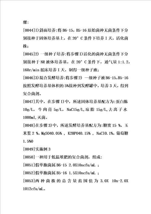 一种用于低温堆肥的复合菌剂及其制备方法和应用的制作方法