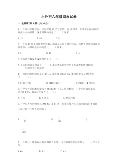 小升初六年级期末试卷加解析答案.docx