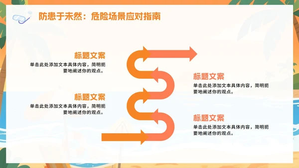 黄色卡通插画风暑假安全教育班会PPT模板