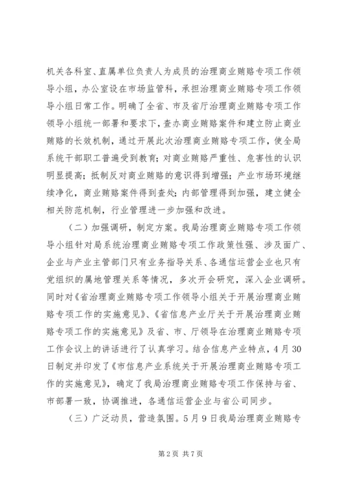 周密部署狠抓落实扎实推进信息产业系统治理商业贿赂专项工作.docx