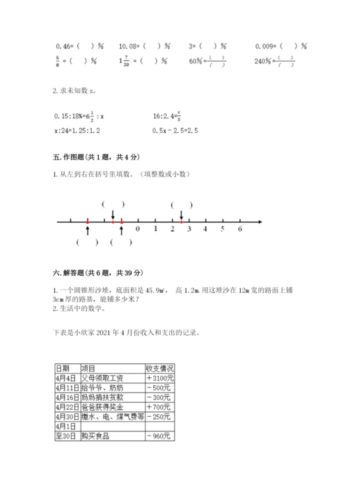 冀教版六年级下册数学 期末检测卷附答案【轻巧夺冠】.docx