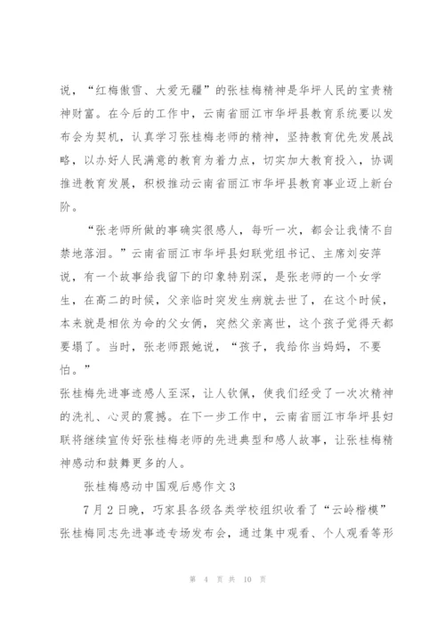 张桂梅感动中国观后感心得作文5篇.docx